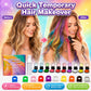🥳💞 +45 000 vendues🔥50 % DE RÉDUCTION🎨Kit Craies Capillaires – 12 Couleurs Éclatantes, Lavable & Applicateur Facile pour Fêtes & Photos🎁
