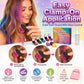 🥳💞 +45 000 vendues🔥50 % DE RÉDUCTION🎨Kit Craies Capillaires – 12 Couleurs Éclatantes, Lavable & Applicateur Facile pour Fêtes & Photos🎁