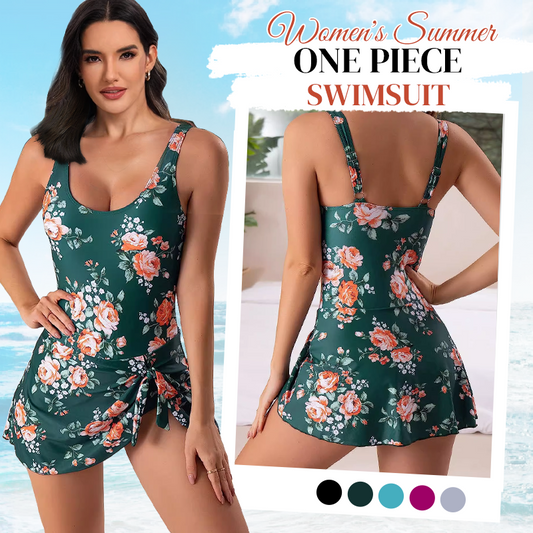 ⏳👙 PROMO LIMITÉE 50% ! Maillot de Bain Une Pièce Femme avec Jupe Nouée & Short Intégré – Taille Haute Effet Ventre Plat, Bretelles Réglables, Coussinets Amovibles, Parfait pour Plage & Piscine 🌊