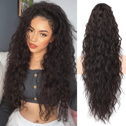 🔥Dernier jour : -60%⏰💥💇‍♀️Rallonge cheveux bouclés ondulés crépus, queue de cheval🎁