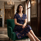 🌸 Robe fleurie à col en V avec nœud à la taille : élégante et décontractée, idéale pour toutes les occasions