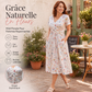 🌸 Robe fleurie à col en V avec nœud à la taille : élégante et décontractée, idéale pour toutes les occasions