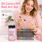 📢2 achetés = 1 offert !! ⏰🎨💅Set de 12 Stylos Nail Art – Double Pointe, Tracé Précis et 24 Couleurs🎁