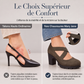 🥳💞 +26 000 vendues🔥👠Chaussures Mary Jane pour femme à bout rond, avec lanières croisées, talon bloc, semelle compensée et découpes, à talons hauts🎁