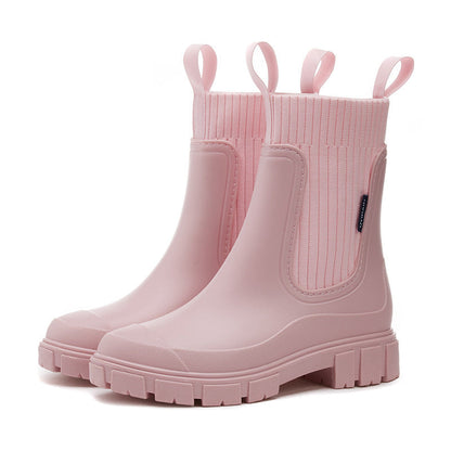 🌧️☔👢Bottes Mi-mollet Imperméables et Antidérapantes à Semelles Épaisses🎁